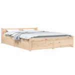 vidaXL Cadru de pat cu sertare King Size, 150x200 cm