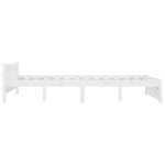 vidaXL Cadru de pat cu sertare King Size, alb, 150x200 cm