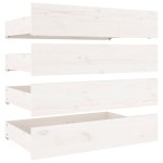 vidaXL Cadru de pat cu sertare King Size, alb, 150x200 cm