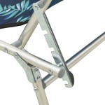 vidaXL Șezlong pliabil cu copertină, imprimeu frunze, aluminiu vidaXL Șezlong pliabil cu copertină, imprimeu frunze, aluminiu