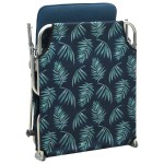 vidaXL Șezlong pliabil cu copertină, imprimeu frunze, aluminiu vidaXL Șezlong pliabil cu copertină, imprimeu frunze, aluminiu