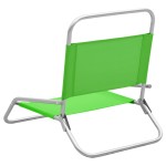 vidaXL Scaune de plajă pliante, 2 buc., verde, material textil vidaXL Scaune de plajă pliante, 2 buc., verde, material textil