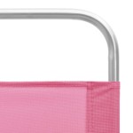 vidaXL Scaune de plajă pliante, 2 buc., roz, material textil vidaXL Scaune de plajă pliante, 2 buc., roz, material textil