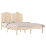 vidaXL Cadru de pat dublu, 135x190 cm, lemn masiv de pin vidaXL Cadru de pat dublu, 135x190 cm, lemn masiv de pin