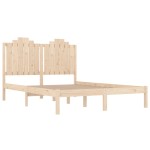 vidaXL Cadru de pat dublu, 135x190 cm, lemn masiv de pin vidaXL Cadru de pat dublu, 135x190 cm, lemn masiv de pin