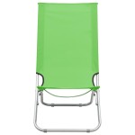 vidaXL Scaune de plajă pliante, 2 buc., verde, material textil vidaXL Scaune de plajă pliante, 2 buc., verde, material textil