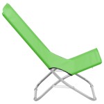 vidaXL Scaune de plajă pliante, 2 buc., verde, material textil vidaXL Scaune de plajă pliante, 2 buc., verde, material textil