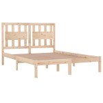 vidaXL Cadru de pat dublu, 135x190 cm, lemn masiv de pin