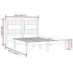 vidaXL Cadru de pat King Size, alb, 150x200 cm, lemn masiv de pin vidaXL Cadru de pat King Size, alb, 150x200 cm, lemn masiv de pin