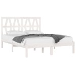 vidaXL Cadru de pat King Size, alb, 150x200 cm, lemn masiv de pin vidaXL Cadru de pat King Size, alb, 150x200 cm, lemn masiv de pin