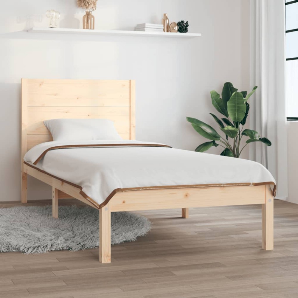 vidaXL Cadru de pat fără saltea, 90x200 cm, lemn masiv pin