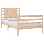 vidaXL Cadru de pat fără saltea, 75x190 cm, lemn masiv de pin