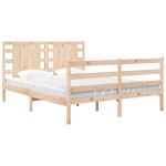 vidaXL Cadru de pat fără saltea, 135x190 cm, lemn masiv de pin vidaXL Cadru de pat fără saltea, 135x190 cm, lemn masiv de pin