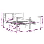vidaXL Cadru de pat fără saltea, 135x190 cm, lemn masiv de pin vidaXL Cadru de pat fără saltea, 135x190 cm, lemn masiv de pin