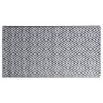 vidaXL Covor de exterior, ARAKIL alb și negru, 80x150 cm, PP