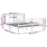 vidaXL Cadru de pat fără saltea, alb, 150x200 cm, lemn masiv pin vidaXL Cadru de pat fără saltea, alb, 150x200 cm, lemn masiv pin