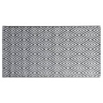 vidaXL Covor de exterior, ARAKIL alb și negru, 190x290 cm, PP