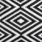 vidaXL Covor de exterior, ARAKIL alb și negru, 190x290 cm, PP