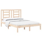 vidaXL Cadru de pat fără saltea, 140x190 cm, lemn masiv de pin