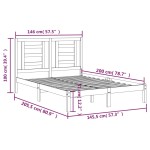 vidaXL Cadru de pat fără saltea, alb, 140x200 cm, lemn masiv pin vidaXL Cadru de pat fără saltea, alb, 140x200 cm, lemn masiv pin