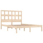 vidaXL Cadru de pat fără saltea, 135x190 cm, lemn masiv de pin