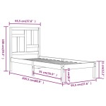 vidaXL Cadru de pat fără saltea, 90x200 cm, lemn masiv pin