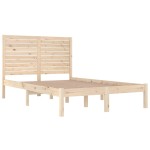 vidaXL Cadru de pat dublu, 135x190 cm, lemn masiv