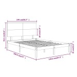 vidaXL Cadru de pat fără saltea, 140x190 cm, lemn masiv de pin