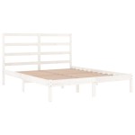 vidaXL Cadru de pat fără saltea, alb, 140x190 cm, lemn masiv de pin vidaXL Cadru de pat fără saltea, alb, 140x190 cm, lemn masiv de pin
