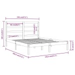 vidaXL Cadru de pat fără saltea, alb, 140x190 cm, lemn masiv de pin vidaXL Cadru de pat fără saltea, alb, 140x190 cm, lemn masiv de pin