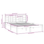 vidaXL Cadru de pat King Size, alb, 150x200 cm, lemn masiv vidaXL Cadru de pat King Size, alb, 150x200 cm, lemn masiv