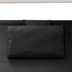 vidaXL Șezlong de plajă dublu cu baldachin, negru, textilenă vidaXL Șezlong de plajă dublu cu baldachin, negru, textilenă