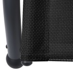 vidaXL Șezlong de plajă dublu cu baldachin, negru, textilenă vidaXL Șezlong de plajă dublu cu baldachin, negru, textilenă