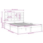 vidaXL Cadru de pat King Size, alb, 150x200 cm, lemn masiv vidaXL Cadru de pat King Size, alb, 150x200 cm, lemn masiv