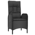 vidaXL Scaune de exterior, 2 buc., negru, poliratan vidaXL Scaune de exterior, 2 buc., negru, poliratan