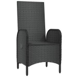 vidaXL Scaune de exterior, 2 buc., negru, poliratan vidaXL Scaune de exterior, 2 buc., negru, poliratan