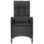 vidaXL Scaune de exterior, 2 buc., negru, poliratan vidaXL Scaune de exterior, 2 buc., negru, poliratan