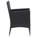 vidaXL Scaune de masă pentru grădină, 4 buc., negru, poliratan vidaXL Scaune de masă pentru grădină, 4 buc., negru, poliratan
