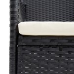 vidaXL Scaune de masă pentru grădină, 4 buc., negru, poliratan vidaXL Scaune de masă pentru grădină, 4 buc., negru, poliratan