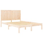 vidaXL Cadru de pat fără saltea, 135x190 cm, lemn masiv de pin