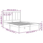 vidaXL Cadru de pat fără saltea, 140x190 cm, lemn masiv de pin vidaXL Cadru de pat fără saltea, 140x190 cm, lemn masiv de pin