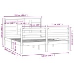 vidaXL Cadru de pat King Size, 150x200 cm, lemn masiv vidaXL Cadru de pat King Size, 150x200 cm, lemn masiv