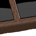 vidaXL Masă de grădină cu blat din sticla, maro, 200x150x75 cm, ratan vidaXL Masă de grădină cu blat din sticla, maro, 200x150x75 cm, ratan