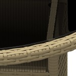 vidaXL Masă de grădină, bej, Ø80x75 cm, sticlă securizată/poliratan