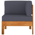 vidaXL Set mobilier grădină perne gri închis, 2 piese, lemn acacia vidaXL Set mobilier grădină perne gri închis, 2 piese, lemn acacia