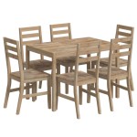 vidaXL Set mobilier de bucătărie, 7 piese, lemn masiv de acacia