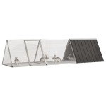 vidaXL Cușcă pentru iepuri antracit 302,5x80,5x71 cm oțel galvanizat vidaXL Cușcă pentru iepuri antracit 302,5x80,5x71 cm oțel galvanizat