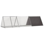 vidaXL Cușcă pentru iepuri antracit 302,5x80,5x71 cm oțel galvanizat vidaXL Cușcă pentru iepuri antracit 302,5x80,5x71 cm oțel galvanizat