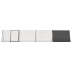 vidaXL Cușcă pentru iepuri, antracit 403,5x80,5x71 cm oțel galvanizat vidaXL Cușcă pentru iepuri, antracit 403,5x80,5x71 cm oțel galvanizat