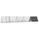 vidaXL Cușcă pentru iepuri antracit 504,5x80,5x71 cm oțel galvanizat vidaXL Cușcă pentru iepuri antracit 504,5x80,5x71 cm oțel galvanizat